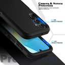 for Samsung Galaxy A16 5G Case with 2 Pack Screen Protector, Belt Clip Holster Kickstand Rugged Full-Body Heavy Duty Protection Military Grade Shockproof Cell Phone Cover (Black)