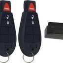 2PCS Key fob Keyless Entry Remote Key kit Key Fob Replacement Fits for Dodge Chrysler Town and Country / Caravan/ Routan, RAM 1500 2500 3500 3bottons Key kitFCC IDM3N5WY783X IYZ-C01C