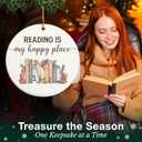 Book Ornament - Gifts For Book Lovers, Books Ornaments For Christmas Tree, Bookish Gift For Women, Gift For Readers book Lovers Women, Books Club Ornaments, Ideas Gifts For Readers, Bookworm's Present (Reading 01)