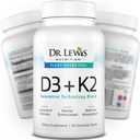 Liposomal Vitamins D3 + K2 Supplement Doctor Formulated Support for Heart, Brain, Bones, and Immune System Sourced from Plant Based Lichen and Natto - Gluten-Free, Non-GMO - 30 Chewable Vegan Tablets, BB Date: 03/2028