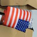 4th of July Decorations Outdoor American Flag Lights, 6-Pack Red White and Blue Solar Stars Lights with 6 USA Flags & 30LED,Bright Patriotic Pathway Lights for Memorial Day Yard Lawn Decor