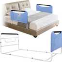 Dual Side Bed Rails for Seniors, Adjustable Bed Assist Rail, 62"L × 30"W × 24"H