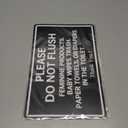 "Please Do Not Flush" Sign - 7.8" x 11.9" Heavy - Duty Aluminum Bathroom Sign (146)