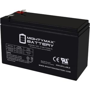 Mighty Max Battery ML7-12F2 - 12 Volt 7 AH, F2 Terminal, Rechargeable SLA AGM Battery