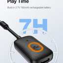 2 x 5.4 Aux Bluetooth Adapter, Noise Cancelling 3.5mm AUX Bluetooth Car Adapter, Wireless Audio Receiver for Home Stereo/Wired Speaker, 12H Battery Life