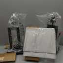 Lamps for Bedrooms - Set of 2 Modern Table Lamps with Touch Control, 3 Way Dimmable, USB C&A Charging, White&Black