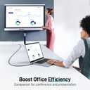 acer USB C to HDMI Cable for Home Office 6.6FT (4K@60Hz), Thunderbolt 4/3 Compatible, High-Speed Type C to HDMI 2.0 Braided Cord for MacBook, iPhone 17/16 Pro/Max, iMac, iPad Pro, Galaxy S25, Surface