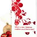 COTIER Convokins Conversation Starter Christmas Dinner Napkins - Disposable Red and White Holiday Cranberry Napkins for Family Dinner and Christmas Parties, Fun Conversation Starters 3-Ply, 20 Pack