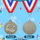 Quelay 100 Pcs 2'' Award Medals Bulk Gold Winner Medals with Neck Ribbons Metal Trophy Award Prize Gift for Tournaments, Competitions, Party, Kids and Adults
