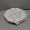 LAUCHUH Veggie Tray Set of 2, Porcelain Chip & Dip Serving Set Divided Serving Platter White Serving Tray for Party, Fruits, Veggies, Candy, Snack, Dessert, 12 inch