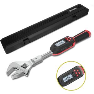 Hvac Torque Wrench 2.2-44.2 ft.lb/3-60 N.m, 912 mm Open End Torque Wrench, 38 mm Adjustable Jaw, Accuracy 2%, LED and Buzzer Notification, Adjustable Torque Wrench for Mini Split AC, Pipeline