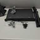 GLEAM Sheet Music Stand - Full Metal with Carrying Bag, Phone Holder, Sheet Music Folder and Clip, 5 in 1 Desktop Book Stand - Black