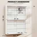 Wall Display Case with Glass Doors, Sports Card Display Case