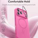 ESR Silicone Case for iPhone 17 Pro Max, Built-in Camera Stash Stand Compatible with MagSafe, Military-Grade Drop Protection Magnetic Phone Case for iPhone 17 Pro Max, Cloud Series, Rosy Pink