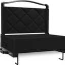 Stadium Seats with Back Support Cushion, Folding Stadium Seats for Bleachers Hold up 400lbs, Wide Bleacher Seat with Shoulder Strap & Handle Comfort for Sports Events (Black, 1pcs)