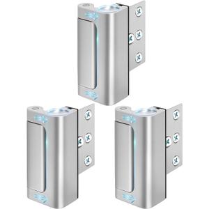 Home Security Door Lock 3 Pack Metal Door Reinforcement Lock for Kids Safety Top Front Door Child Proof Safety Lock Defend High Security Door Locks Latch Withstand 800lbs for Inside Swing Door Chain