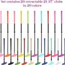 Leitee 20 Pack Golf Putters Bulk Two Way Adjustable Golf Putter for Men and Women Mini Putter for Right or Left Handed Golfers Clubs, 23.62"