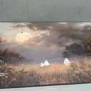 Anpeer Large Cute Halloween Ghost Canvas Wall Art, Full Moon, 20x40 Inch