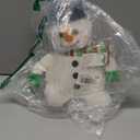 Bearington Big Snowball Christmas Snowman Plush Toy - 14" Soft Stuffed Snowman Plushies for Christmas with Bowler Hat and Knit Scarf - Adorable Snow Man Plush for Kids and Winter Decor (White)