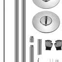 SereneLife Professional Spinning Dance Pole, 45mm Portable Exercise Pole for Fitness  Durable Steel Build, Anti-Rust Finish, Suitable for Home, Club, Gym, Party, Pub