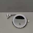 Brightown 10x Magnifying Mirror with Light, Flexible Gooseneck Make up Mirror with Lights and Magnification, Battery Operated Cordless with Suction Cups for Wall Bathroom Silver 1 Lighting