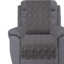 Ameritex Waterproof Nonslip Recliner Cover Stay in Place, Dog Chair Cover Furniture Protector, Ideal Recliner Slipcovers for Pets and Kids (Dark Grey, 23")