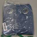 NICETOWN 100% Blackout Short Curtains with Black Liners, 2 Panels, 37" W by 40" L, Smoky Blue, Solid Thermal Insulated Full Blackout 2-Layer Lined Drapes, Energy Efficiency Window Drapes for Bedroom