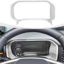 RAZPOY for Bronco Dashboard Panel Trim, Center Control Dash Board Cover Compatible with 2021-2024 Ford Bronco Interior Accessories, White (Not for 2025 Bronco, Not for Sport)