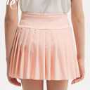 2 x BebreezChic Girl's Tennis Skirt Athletic Pleated High Waisted Kid's Mini Skort Sport Uniform with Pockets Golf Running (Pink)