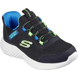 Skechers Boys' Bounder Brisk-Burst Sneakers  (11 Little Kid, Black/Blue/Lime)