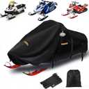 Snowmobile Cover 130 Inch, 420D Heavy Duty Durable Snowmobile Protective Covers with Full Protection Waterproof Universal Storage Cover Fits Snowmobiles up to 130" L x 51" W x 48" (420D)