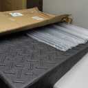 Rubber Threshold Ramp 5.91 Inch Rise, Wheelchair Rubber Door Ramp with Non-Slip Surface, Home Step Ramp with Channel for Wheelchairs/Cars/Scooters(1PCS, 2200LBs Loading)