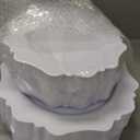 COLOSUS 100 pcs White Plastic Plates Set,Fancy Beaded Plates-European Retro plates include 50 dinner plates and 50 dessert plates,Plastic Disposable plates for Halloween,Thanksgiving,BBQ and Party