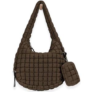 GASSDA Puffer Tote Bag for Women Large Quilted Puffy Lightweight Carryall Crossbody Tote Bag for Women