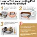 2-in-1 Round Pet Heating Pad Large 14"x14" with Washable Cover - Heated Bed Warmer Insert & Standalone Mat for Large Cats Medium Dogs - USB Powered 5 Temps Timer Auto Shut-Off - Indoor Outdoor