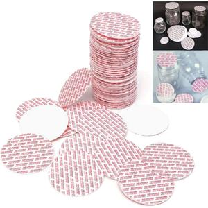 NANSHINE 500pcs 63mm(2.5") Pressure Activated Seals Cap Liners Red Foam Sealing inserts for Glass & Plastic Jar Bottles Containers No Induction Sealer Needed