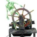 Action-Aquarium Skeleton Pirate Captain Ornament Fish Tank Landscape Decoration