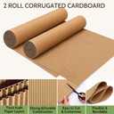 Maitys 2 Roll Corrugated Cardboard 35x 250'' Brown B Flute Corrugated Sheet