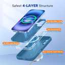 Miracase Compatible with iPhone 16 Case, [Soft Anti-Scratch Microfiber Lining], Compatible with MagSafe, Liquid Silicone Case Shockproof Drop Protection Phone Case for 16,Capri Blue