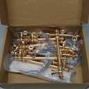 Asidrama 20 Pack 5 Inch(128mm) Brushed Brass Kitchen Cabinet Handles, Gold Cabinet Pulls Kitchen Cabinet Hardware for Cupboard Drawer Pulls (5" Hole Center)