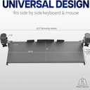 VIVO Large Keyboard Tray Under Desk Pull Out with Extra Sturdy C Clamp Mount System, 27 (33 Including Clamps) x 11 Inch Slide-Out Platform Computer Drawer for Typing, Black, MOUNT-KB05E