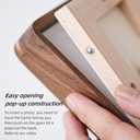 Natural Wood 5x7 Picture Frame, Display 4x6 Picture with Mat or 5x7 Without Mat, Solid Walnut Wood Photo Frame with Plexiglass, Tabletop Display and Wall Hanging