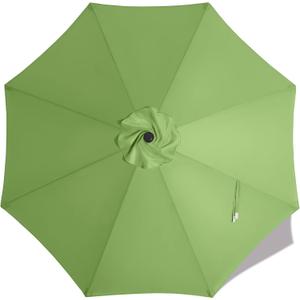 MASTERCANOPY Patio Umbrella 9 ft Replacement Canopy for 8 Ribs-Soft Green Canopy Only