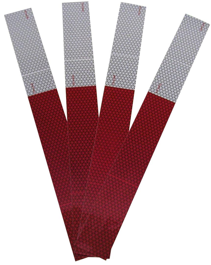 Peterson Manufacturing 465-4K Conspicuity Tape Red/White 11/7 2-Strip Kit 2" (2.0 inches, 18 inches)