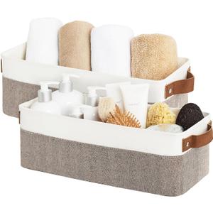 StorageWorks Narrow Storage Bins, Small Baskets for Organizing, Long  (15"L x 6"W x 5"H)