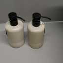Soap Dispensers 400ML 13OZ, 2 PCS Hand Dish Lotion Shampoo Lotion Soap Dispenser Jar, Resin Premium Thick Soap Pump Bottles for Kitchen Bathroom Countertop (Beige)
