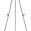 Amazon Basics Easel Display Stand, Instant Floor Poster, Lightweight, Collapsible and Portable with Tripod Base, Black Steel (supports 5 pounds)