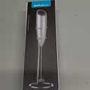 SIMPLETaste Milk Frother Handheld Battery Operated Electric Foam Maker, Drink Mixer with Stainless Steel Whisk and Stand for Cappuccino, Bulletproof Coffee, Latte (Gray)