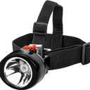 High Power Rechargeable Headlamp with One-Button Control, Long Range LED Miner Headlight, Adjustable Light Modes, Waterproof Head Torch for Camping, Hiking, Caving, Emergency Work Light (KL3.0LM(Red Button))