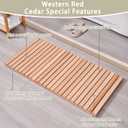 Bingaai Cedar Wood Bath Mat 48 23.6 in, Wooden Bath Mats, Cedar Wood Shower Mat, Shower Stall Mat Non-Slip for Bathroom Bathtub Spa Sauna Garden Home, Wooden Floor Mat Large for Indoor and Outdoor, 48" x 23.63"